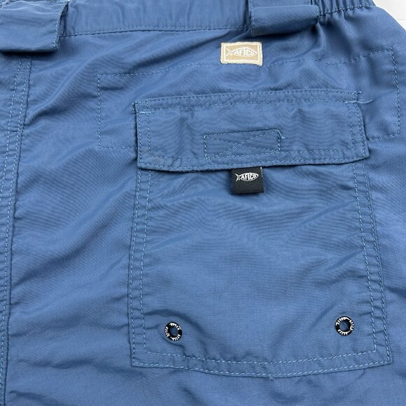 Aftco 100% Nylon Blue Shorts Cargo Boating Deck Travel Fishing Mens Size 40 x 7 - Picture 12 of 14